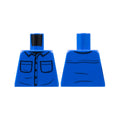 LEGO® Torso Shirt Button Up with Collar, 2 Pockets Pattern 973pb4772 blau