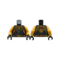 LEGO® Torso Tunic, Dark Bluish Gray Trim, Gold Shoulder Armor and Belt with Orange Trim, Ninjago Logogram Letter C on Back Pattern / Pearl Gold Arms / Black Hands 973pb4793c01 schwarz