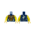 LEGO® Torso Dark Orange Armor, Bright Light Yellow Ninjago Logogram Letter J and Electricity Pattern / Trans-Yellow Arms / Bright Light Yellow Hands 973pb4825c01 dunkelblau