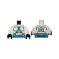 LEGO® Torso SW Armor Clone Trooper with Blue 501st Legion Markings and Belt Pattern (Clone Wars) / White Arms / Black Hands 973pb5002c01 weiss