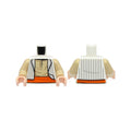 LEGO® Torso Open Vest with Light Bluish Gray Stripes, Tan Shirt, Orange Sash Pattern / Tan Arms / Light Nougat Hands 973pb5164c01 weiss