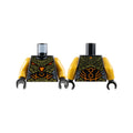LEGO® Torso Armor with Gold Plates, Black Abdomen with Orange Circles and Lines Pattern / Pearl Gold Arms / Black Hands 973pb5272c01 schwarz