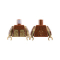 LEGO® Torso Dark Brown Fur, Dark Tan Stomach with Muscles Outline Pattern / Dark Tan Arms with Reddish Brown and Dark Brown Fur Pattern / Dark Tan Hands 973pb5391c01 braun