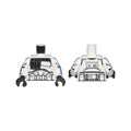 LEGO® Torso SW Armor Captain Rex, Black Pouches and Detailed Belt Pattern (Clone Wars) / White Arms with Armor Panels, Worn Blue Stripes, and Tally Marks Pattern / Black Hands 973pb5455c01 weiss