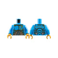 LEGO® Torso Armor Plates over Dark Silver Tunic, Gold Trim and Ninjago Logogram Letter N, 'NYA' on Back Pattern / Dark Azure Arms / Pearl Gold Hands 973pb5518c01 dunkelazur