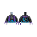 LEGO® Torso Dark Purple Robe over Black and Dark Bluish Gray Tunic with Dark Azure Belt and Moon on Back Pattern / Black Arms / Dark Purple Hands 973pb5543c01 schwarz