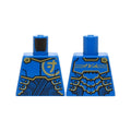 LEGO® Torso Armor Plates over Dark Blue Tunic, Gold Trim and Ninjago Logogram Letter J, 'JAY' on Back Pattern 973pb5547 blau