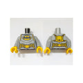 LEGO® Torso Female Black and Yellow Batman Logo, Utility Belt, Backpack, Dark Bluish Gray Contour Lines Pattern / Light Bluish Gray Arms / Yellow Hands 973pb5667c01 hellgrau