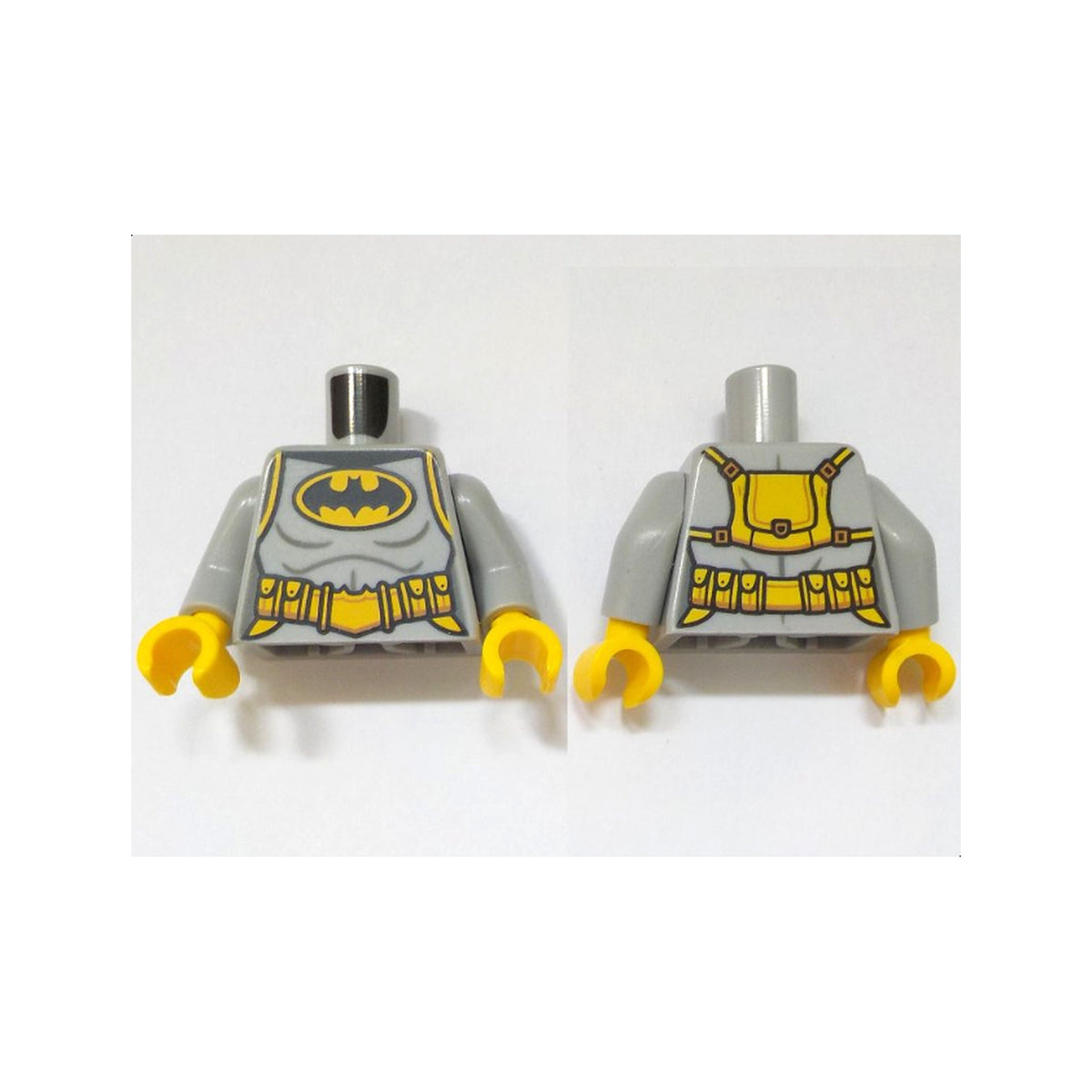 LEGO® Torso Female Black and Yellow Batman Logo, Utility Belt, Backpack, Dark Bluish Gray Contour Lines Pattern / Light Bluish Gray Arms / Yellow Hands 973pb5667c01 hellgrau