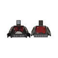 LEGO® Torso SW Mandalorian Dark Red and Silver Armor Plates with Scratches, Dark Silver Belt Pattern / Pearl Dark Gray Arms / Black Hands 973pb6482c01 perldunkelgrau