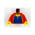 LEGO® Torso Castle Knights Kingdom Blue Corset and Necklace Pattern (Maiden) / Red Arms / Yellow Hands 973px114c01 rot
