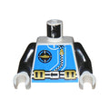 LEGO® Torso Aquazone Aquanaut Sub Logo, Zipper, and Weight Belt Pattern / Black Arms / White Hands 973px170c01 weiss