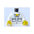 LEGO® Torso Shirt with Pockets Pattern / White Arms / Yellow Hands 973px18c01 weiss