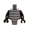 LEGO® Torso, Modified Short with Ridged Armor / Black Arms / Black Hands 98127c01 perldunkelgrau