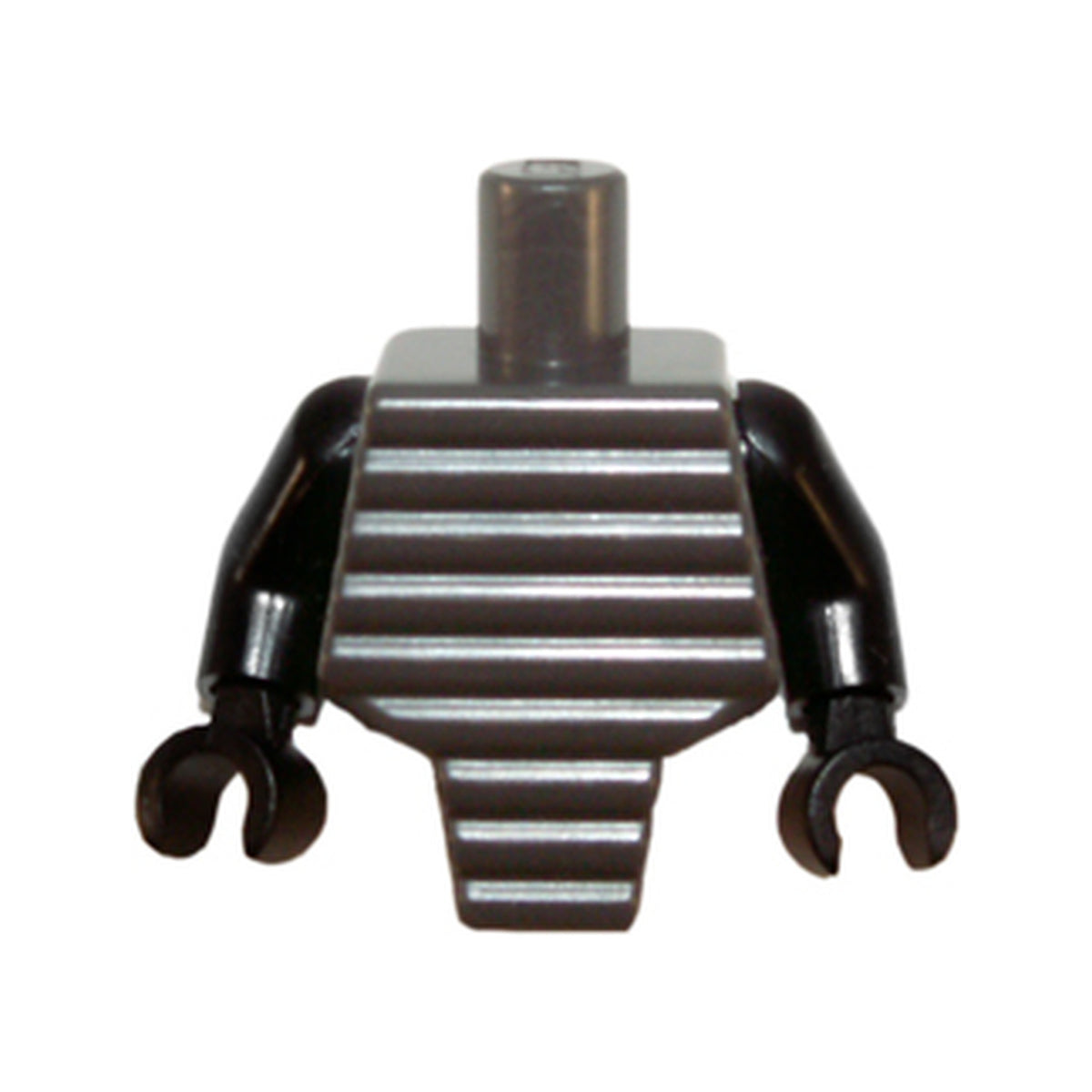 LEGO® Torso, Modified Short with Ridged Armor / Black Arms / Black Hands 98127c01 perldunkelgrau