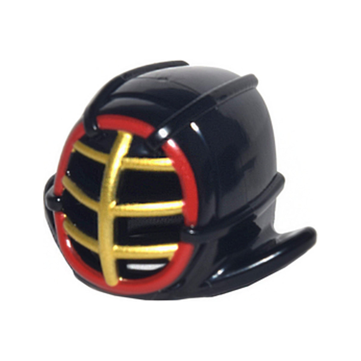 LEGO® Minifigure, Headgear Helmet Ninjago Kendo with Gold Grille Mask and Red Trim Pattern 98130pb03 schwarz