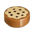 LEGO® Tile, Round 1 x 1 with Cookie with Tan Frosting and Reddish Brown Chocolate Sprinkles Pattern 98138pb014 mittelnougat