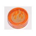 LEGO® Tile, Round 1 x 1 with Gold Flames Pattern 98138pb022 transparent orange