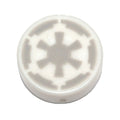 LEGO® Tile, Round 1 x 1 with Light Bluish Gray SW Imperial Logo Pattern 98138pb086 weiss