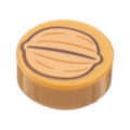 LEGO® Tile, Round 1 x 1 with Nougat Walnut Pattern 98138pb322 mittelnougat