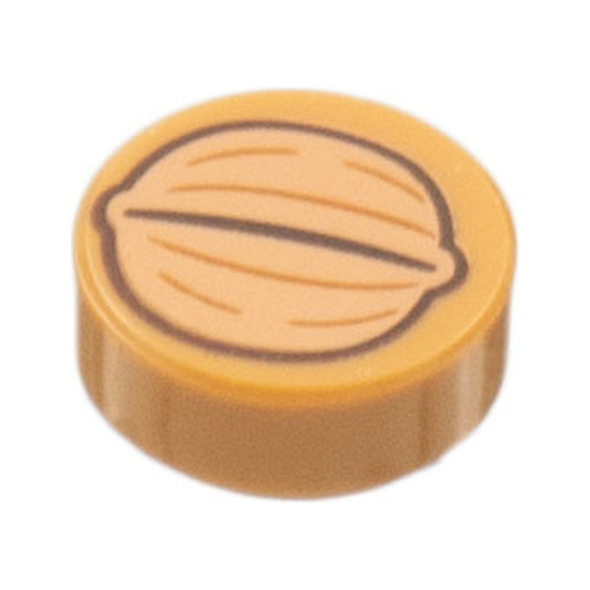 LEGO® Tile, Round 1 x 1 with Nougat Walnut Pattern 98138pb322 mittelnougat