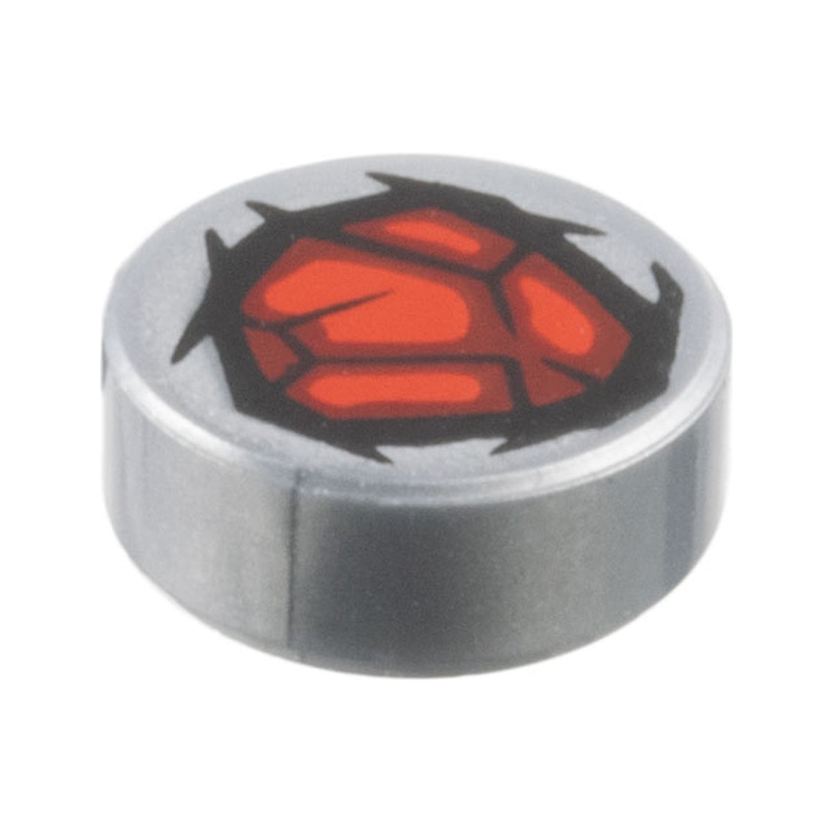 LEGO® Tile, Round 1 x 1 with Red, Dark Red, and Black Rock Pattern (Marvel Comics Bloodstone Gem) 98138pb391 silber