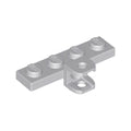 LEGO® Plate, Modified 1 x 4 with Tow Ball Socket, Flattened with Holes 98263 hellgrau