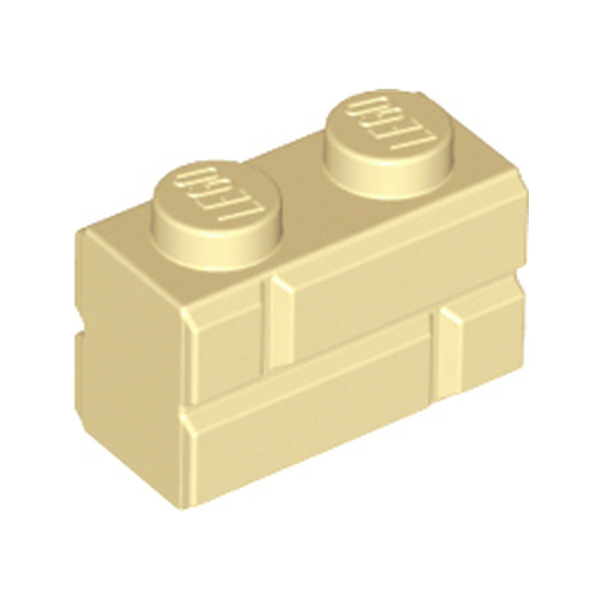 LEGO® Brick, Modified 1 x 2 with Masonry Profile 98283 beige