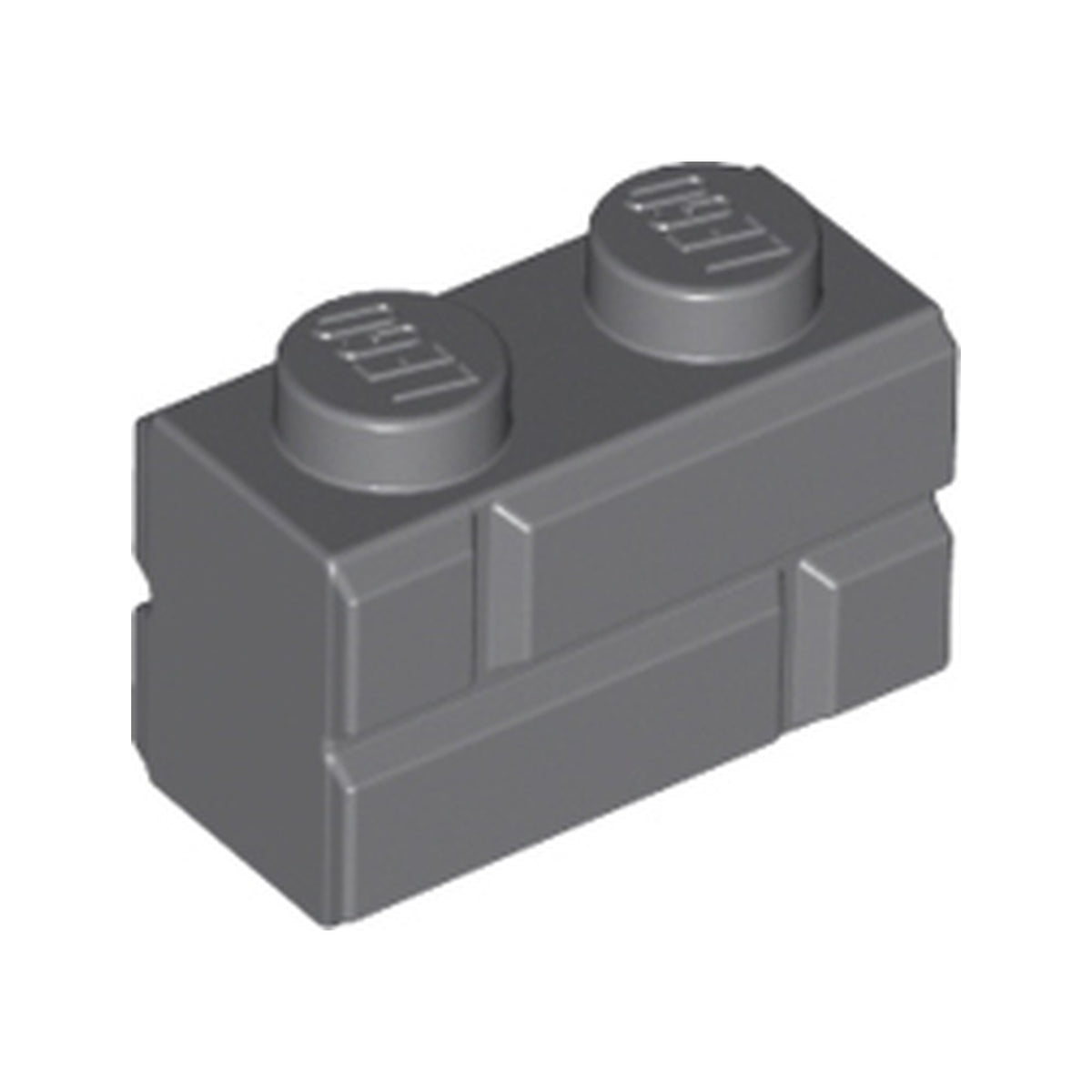 LEGO® Brick, Modified 1 x 2 with Masonry Profile 98283 dunkelgrau