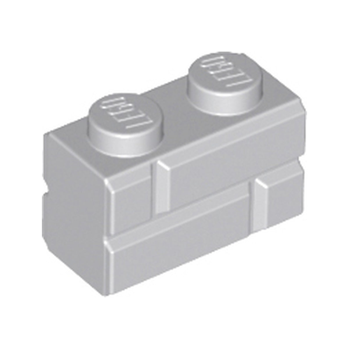LEGO® Brick, Modified 1 x 2 with Masonry Profile 98283 hellgrau
