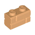 LEGO® Brick, Modified 1 x 2 with Masonry Profile 98283 mittelnougat
