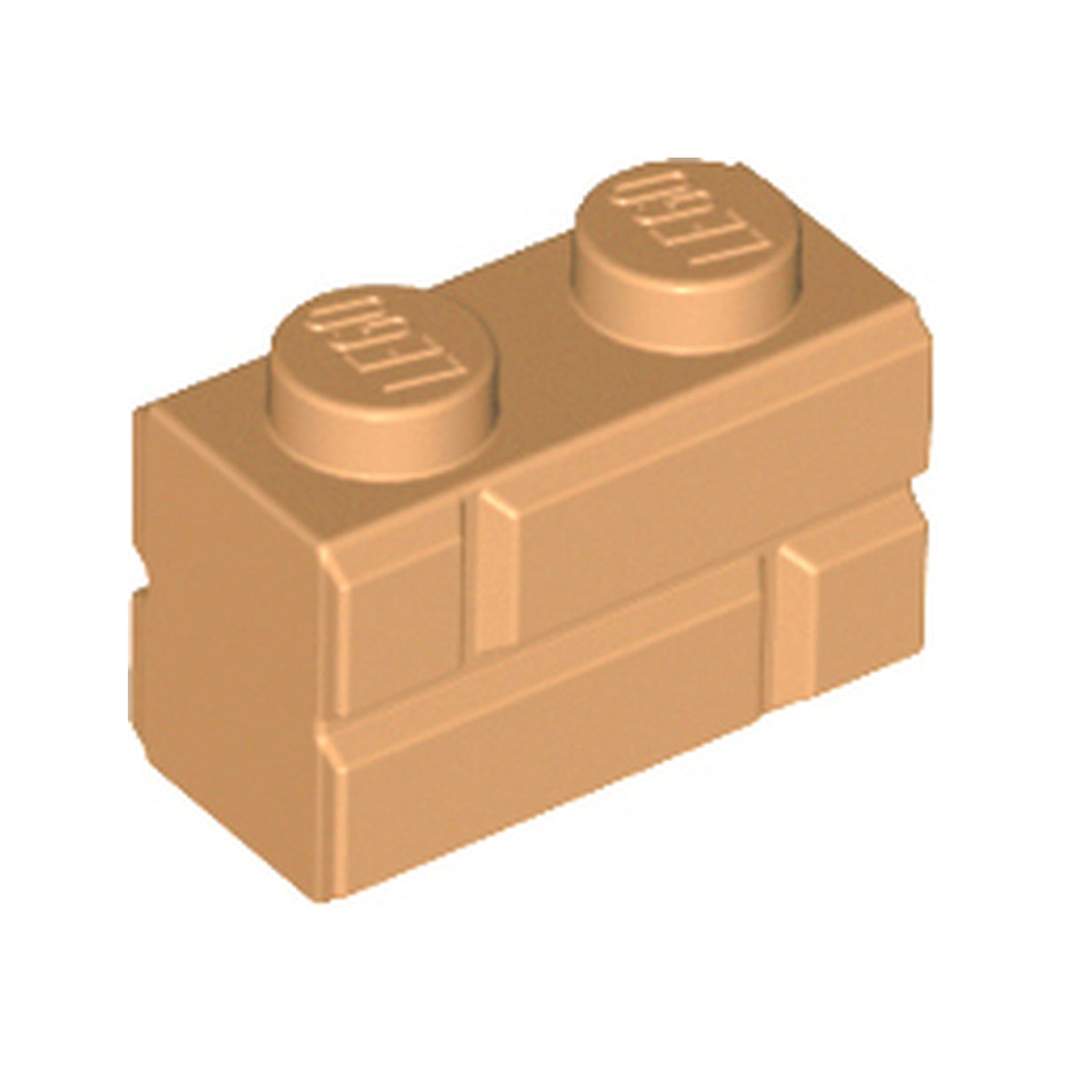 LEGO® Brick, Modified 1 x 2 with Masonry Profile 98283 mittelnougat