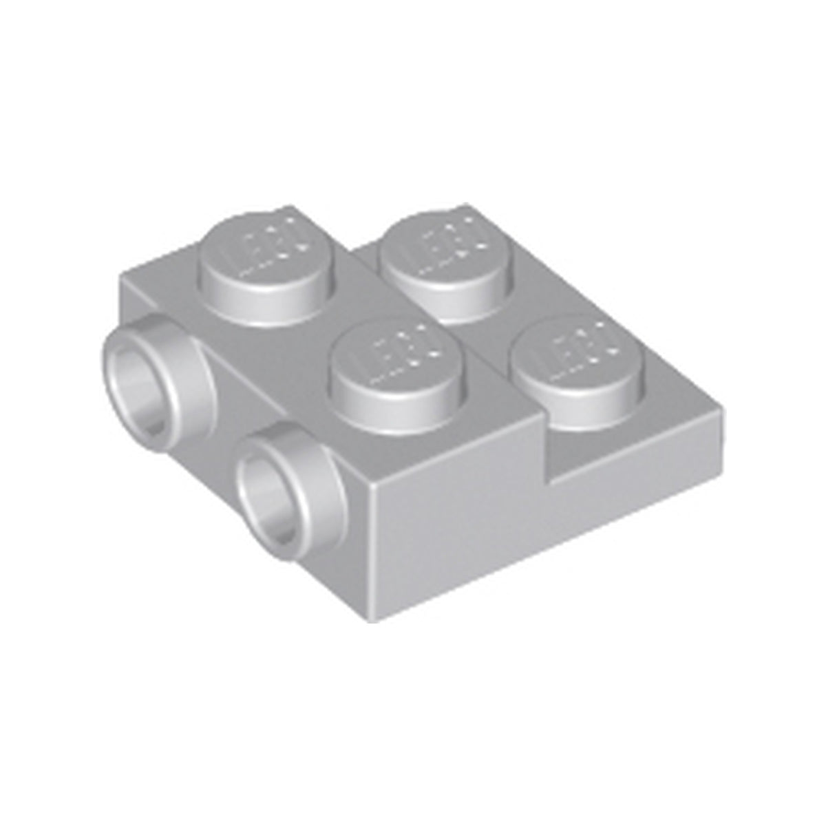 LEGO® Plate, Modified 2 x 2 x 2/3 with 2 Studs on Side - Solid Bottom Tube 99206 hellgrau
