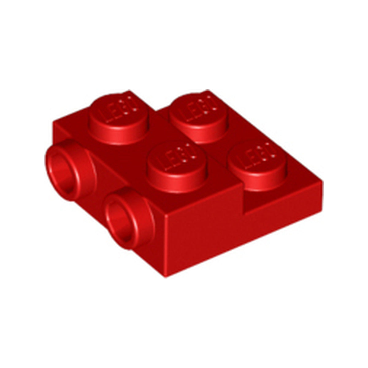 LEGO® Plate, Modified 2 x 2 x 2/3 with 2 Studs on Side - Solid Bottom Tube 99206 rot