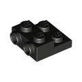 LEGO® Plate, Modified 2 x 2 x 2/3 with 2 Studs on Side - Solid Bottom Tube 99206 schwarz
