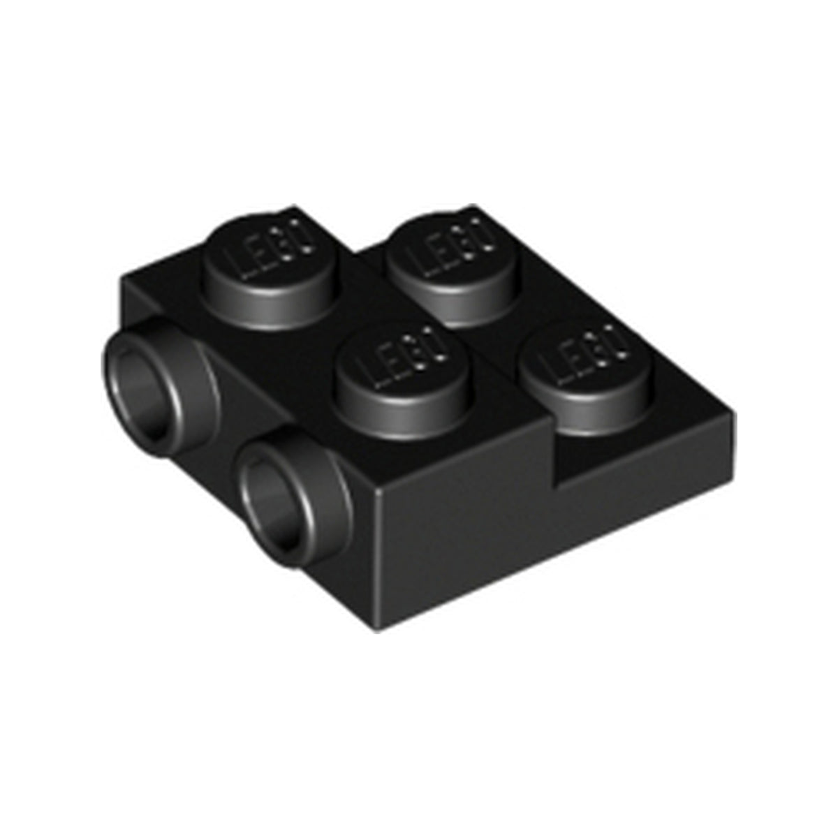 LEGO® Plate, Modified 2 x 2 x 2/3 with 2 Studs on Side - Solid Bottom Tube 99206 schwarz