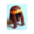 LEGO® Minifigure, Hair Long with Orange Headband Pattern 99248pb01 braun