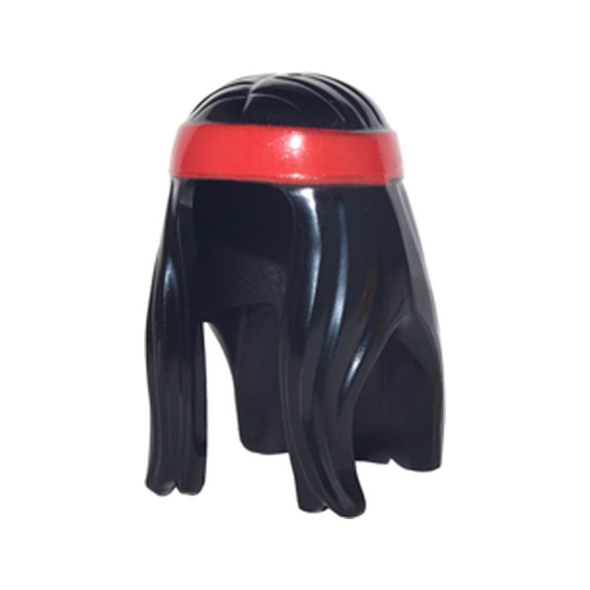 LEGO® Minifigure, Hair Long with Red Headband Pattern 99248pb02 schwarz