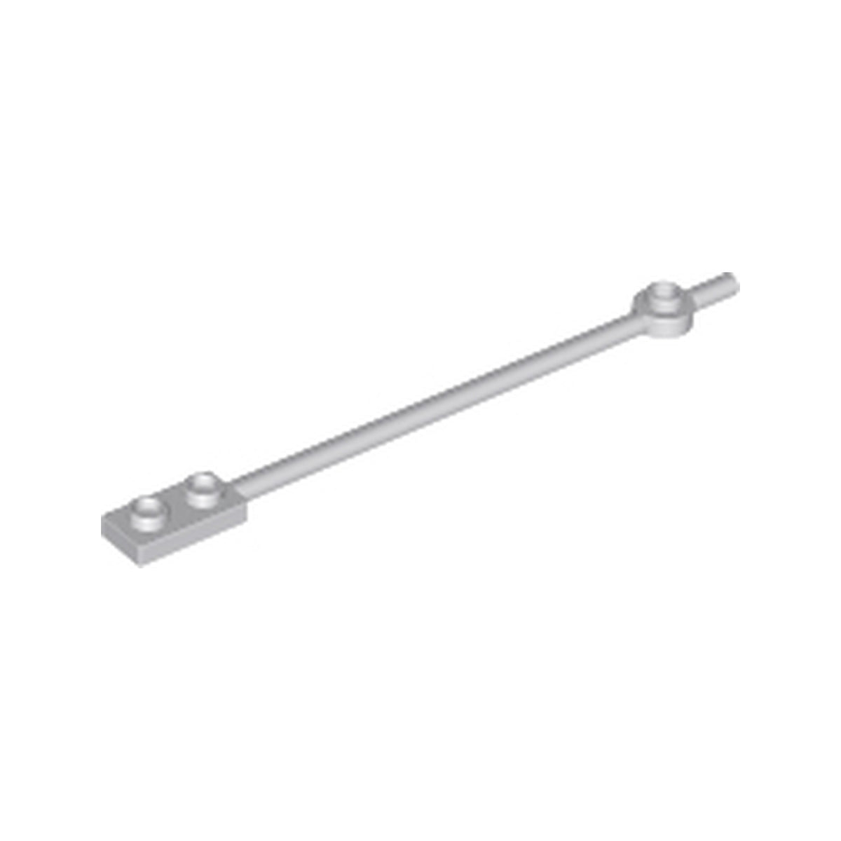 LEGO® Bar  12L with 1 x 2 Plate End Hollow Studs and 1 x 1 Round Plate End 99784 hellgrau