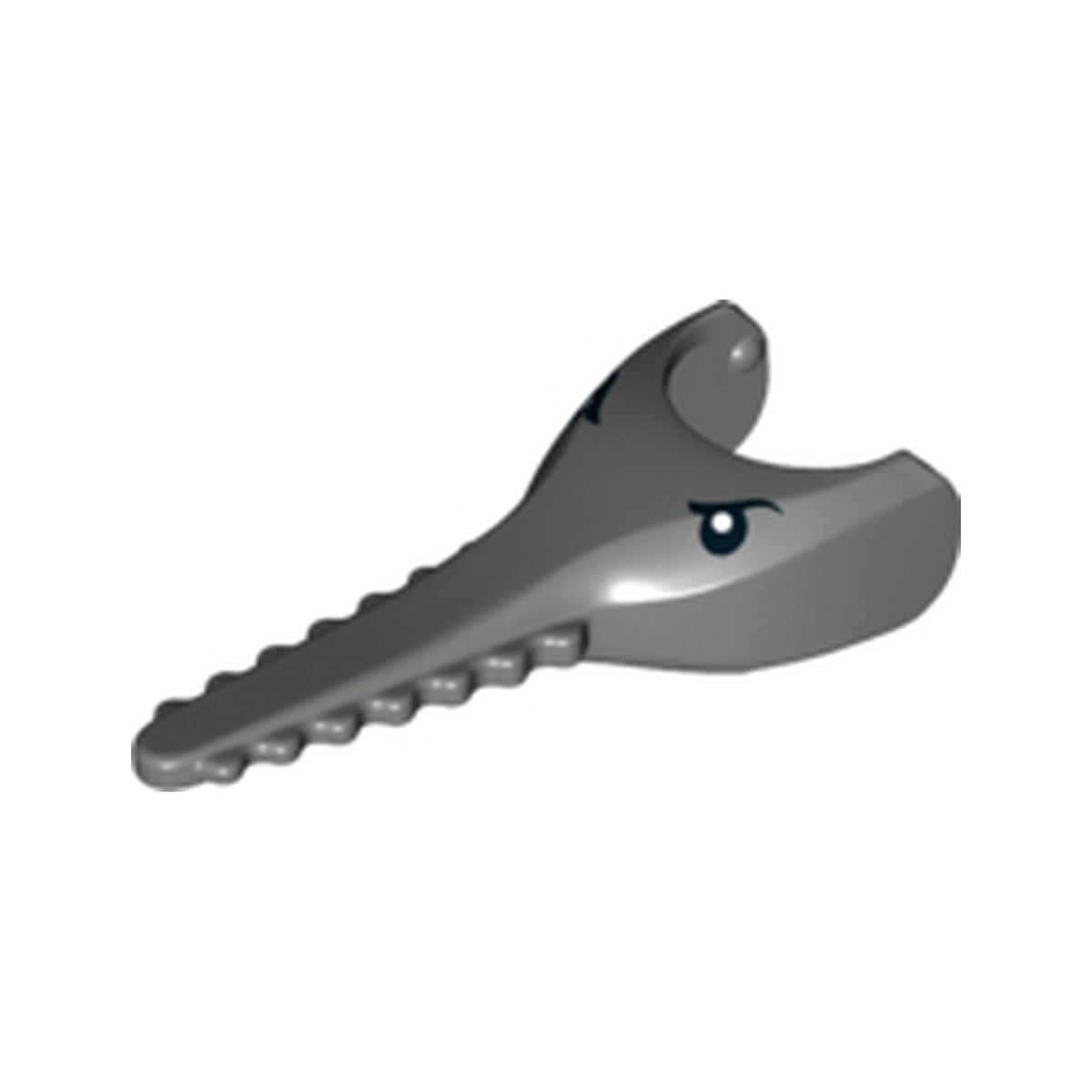 LEGO® Shark Head Sawfish with Black Eyes and White Pupils Pattern bb0783pb01 dunkelgrau