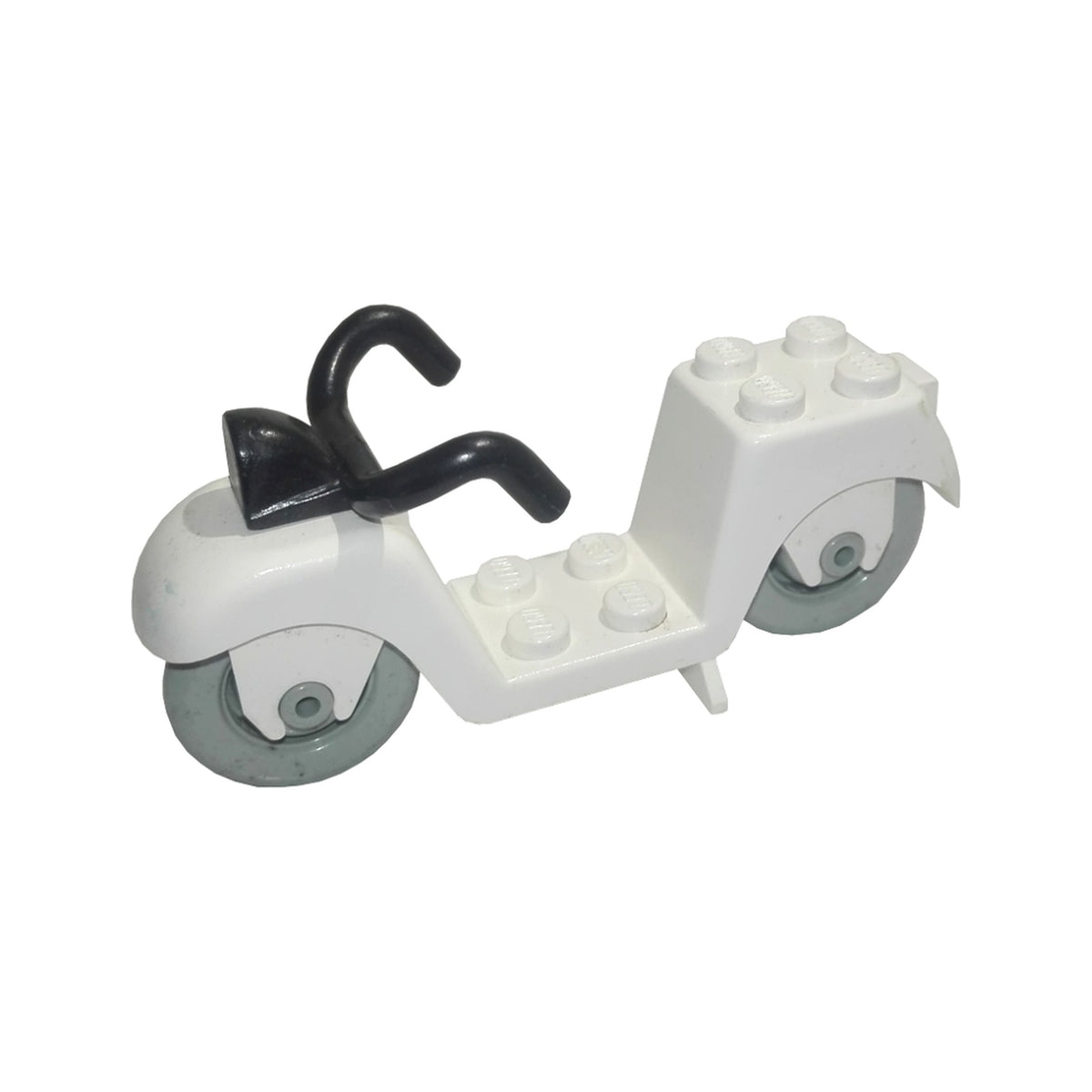 LEGO® Fabuland Scooter with Black Handlebars and Light Gray Wheels fabac3 weiss