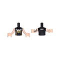 LEGO® Torso Mini Doll Boy Silver and Gold Armor with Goblin Eye Pattern, Light Nougat Arms with Hands with Black Elves Tattoo FTBpb019c01 schwarz