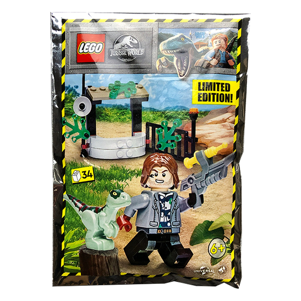 LEGO® Jurassic World 122224 - Rainn Delacourt with Raptor (Foil Pack)