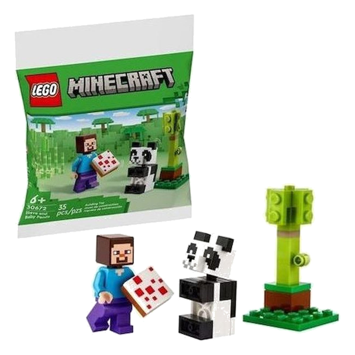LEGO® Polybag 30672 - Minecraft Steve And Baby Panda