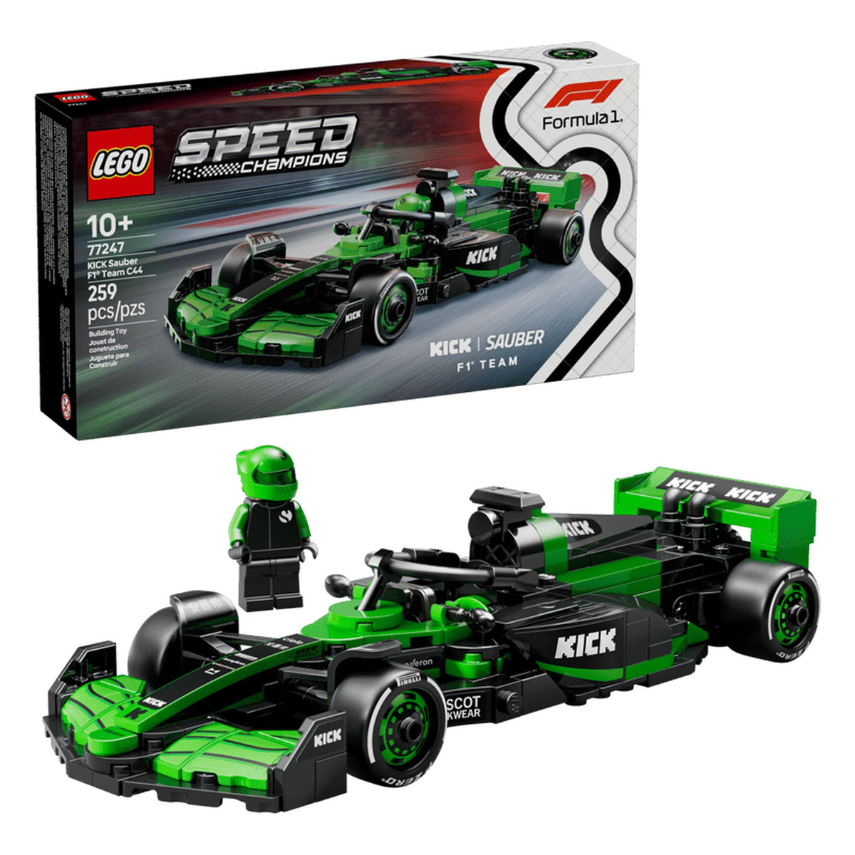 LEGO® Speed Champions 77247 - KICK Sauber F1 Team C44 Race Car