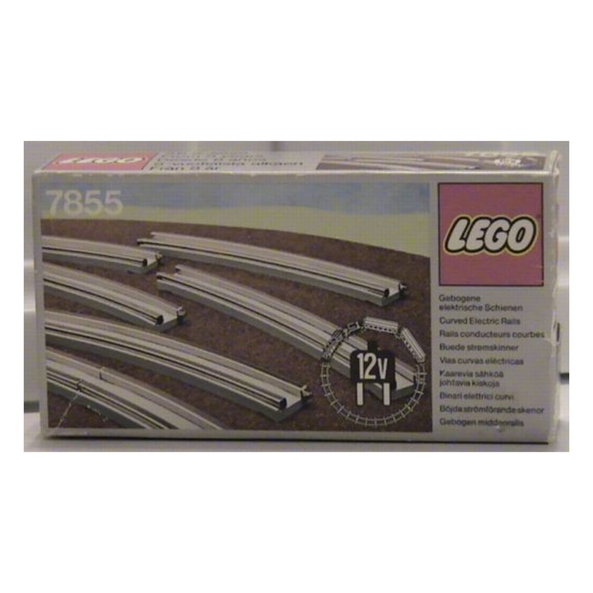LEGO® Train 7855 - 8 gebogene elektrische Schienen Grau 12V