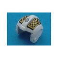 LEGO® Minifigure, Headgear Helmet SW Rebel Pilot with Yellow and Black Checkered Pattern x164px4 weiss