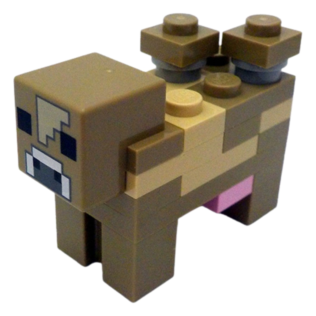 LEGO® Minifigur Minecraft Mooshroom-Kuh (dunkelbeige) minecow09 – Gebr.
