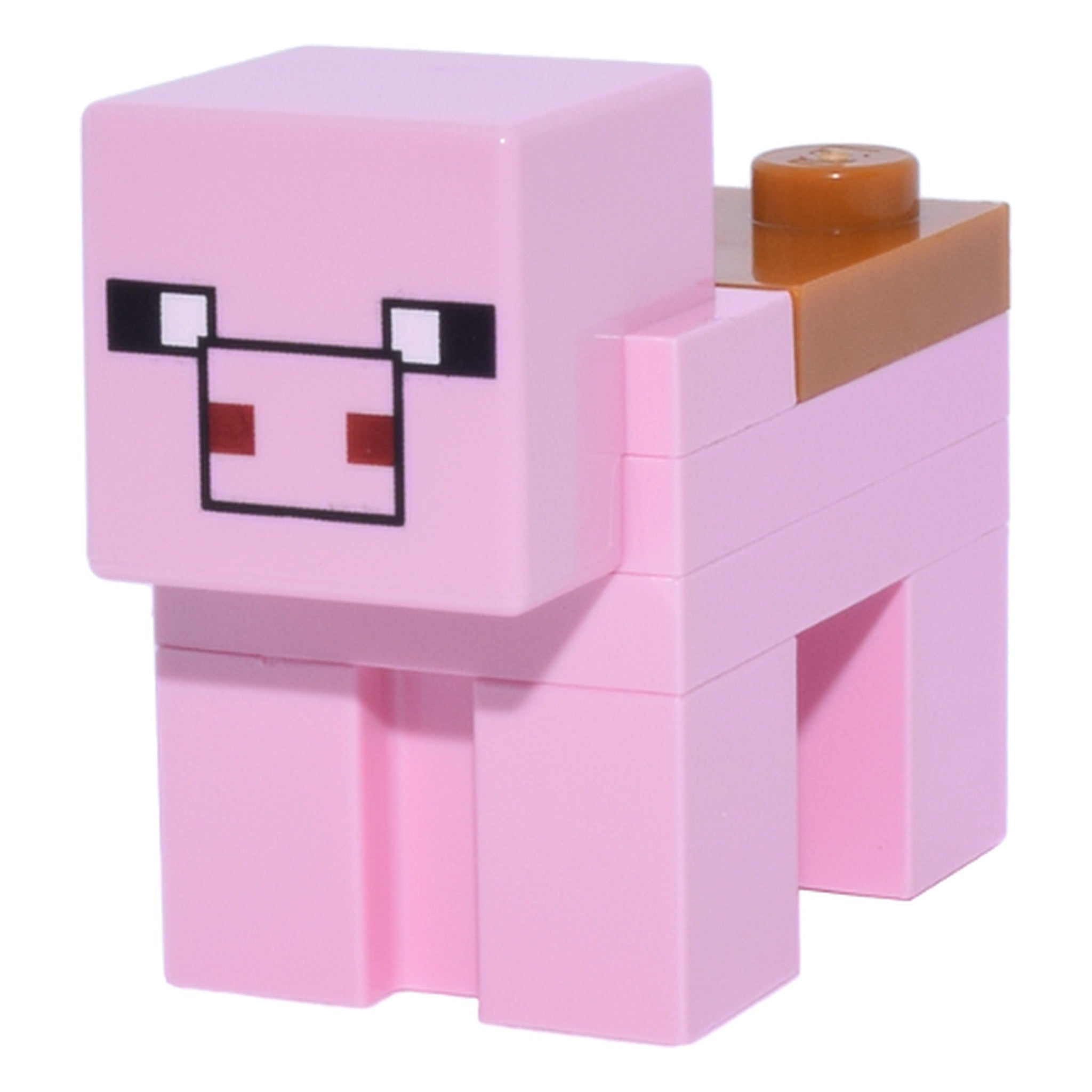 LEGO® Minifigur Minecraft Schwein mit Sattel minepig09 – Gebr.