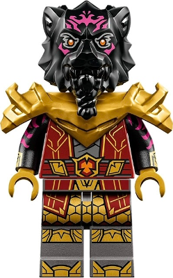 LEGO® NINJAGO Minifigur – Lord Ras – Dark Red Robe, Pearl Gold Shoulder Armor